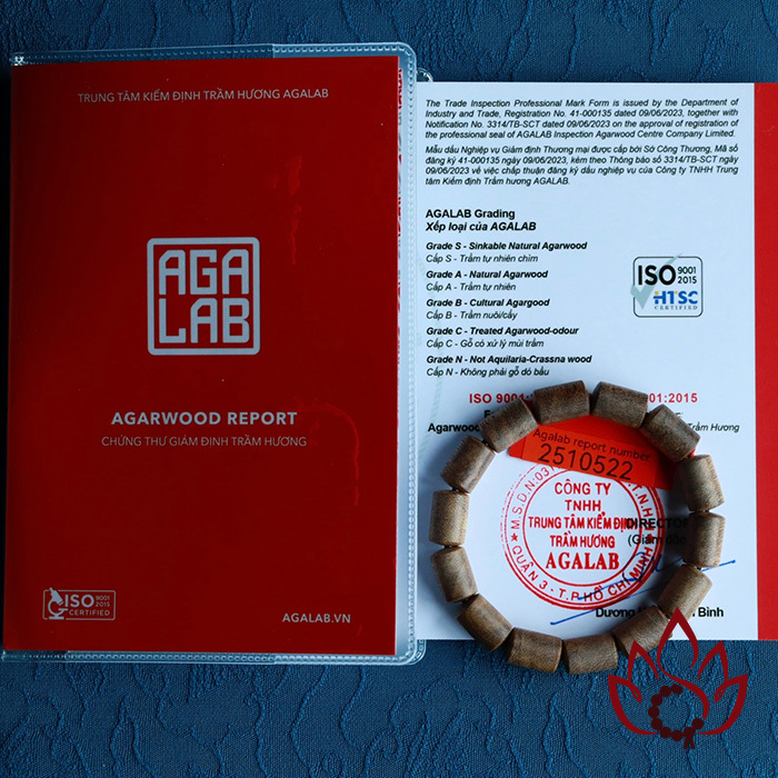 Vòng Trầm Hương Lu Thống | 8 Ly | Trầm Tốc Kiến Tự Nhiên Lâu Năm